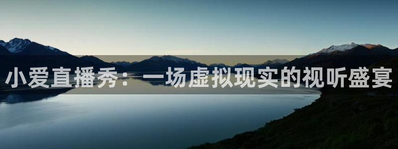 河豚的：小爱直播秀：一场虚拟现实的视听盛宴